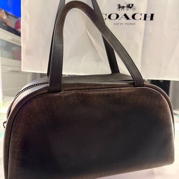 Coach Twin Turnlock Bag In Loved Leather Designer Crossbody - Picture 4 of 15